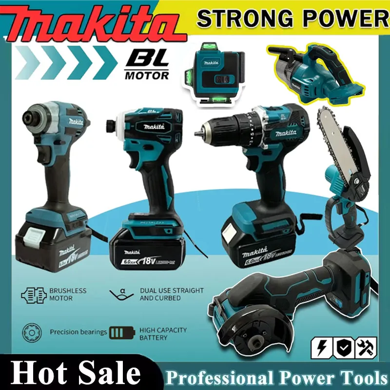 Woodworking Electric Saw - Makita Cordless Power Tools Kit Portable
