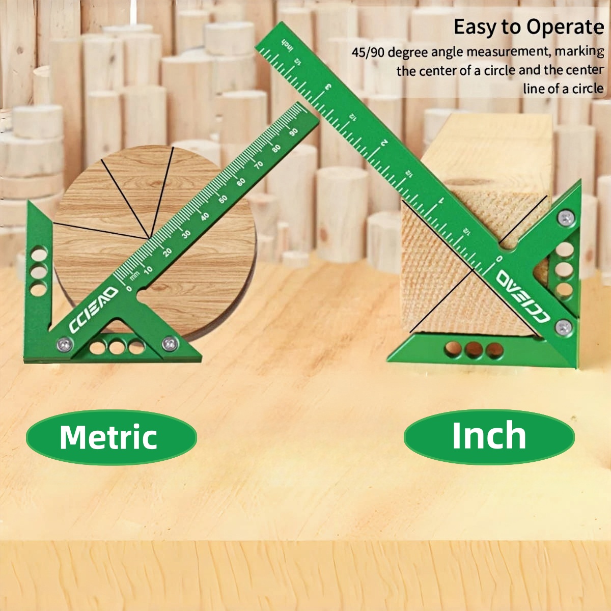 Woodworking Carpenter - Aluminum Alloy Center Finder Line Gauge