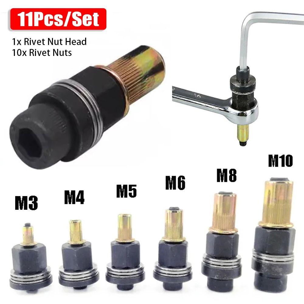 Woodworking Tool Stores - 11Pcs/Set Mandrel Staple Hand Rivet Nut
