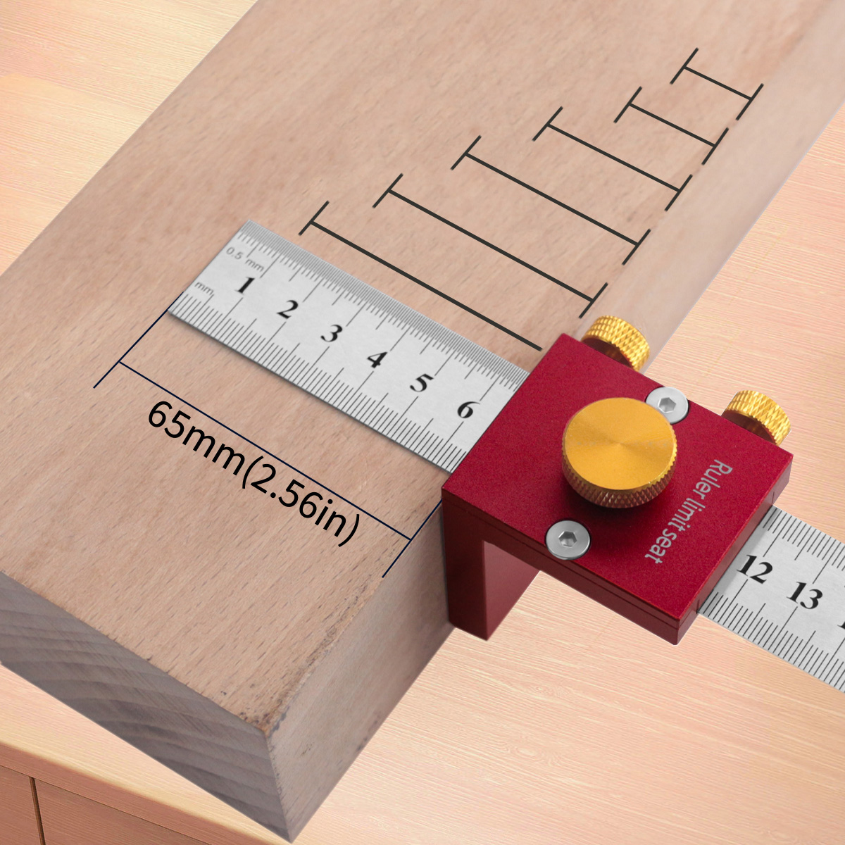 Woodworking Carpenter - 30cm/12 Inch Scribing Ruler 90 Degrees
