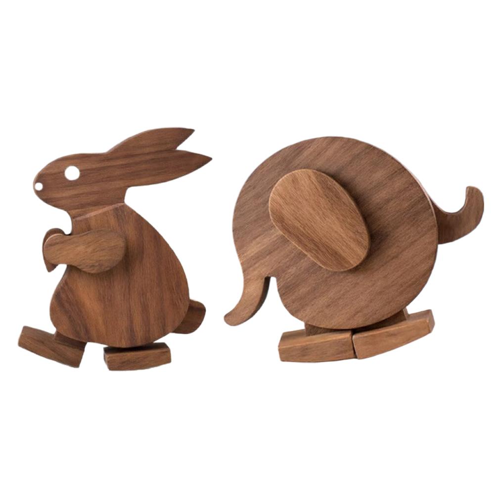 Woodworking Joints - 2Pcs Scandinavian Walking Wooden Animals Set