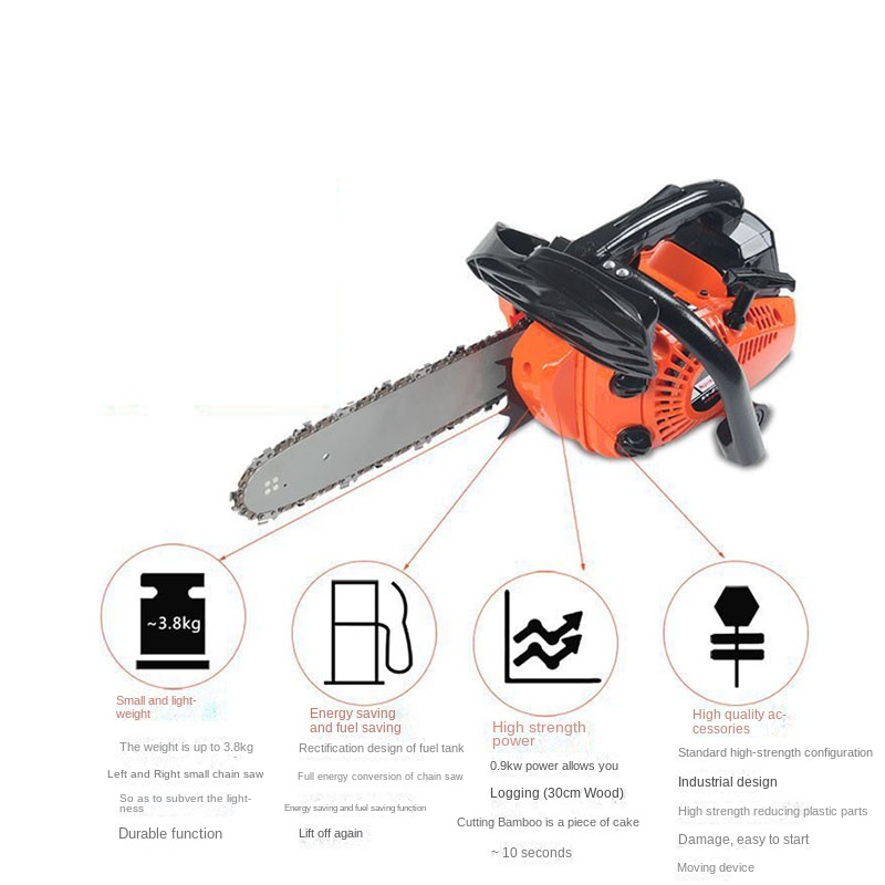 Woodworking Electric Saw - 12‑Inch High Power Electric Chainsaw Bamboo