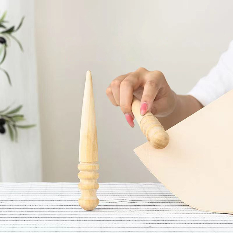 Woodworking Tool Stores - 1PC Wood Leather Solid Wood Round
