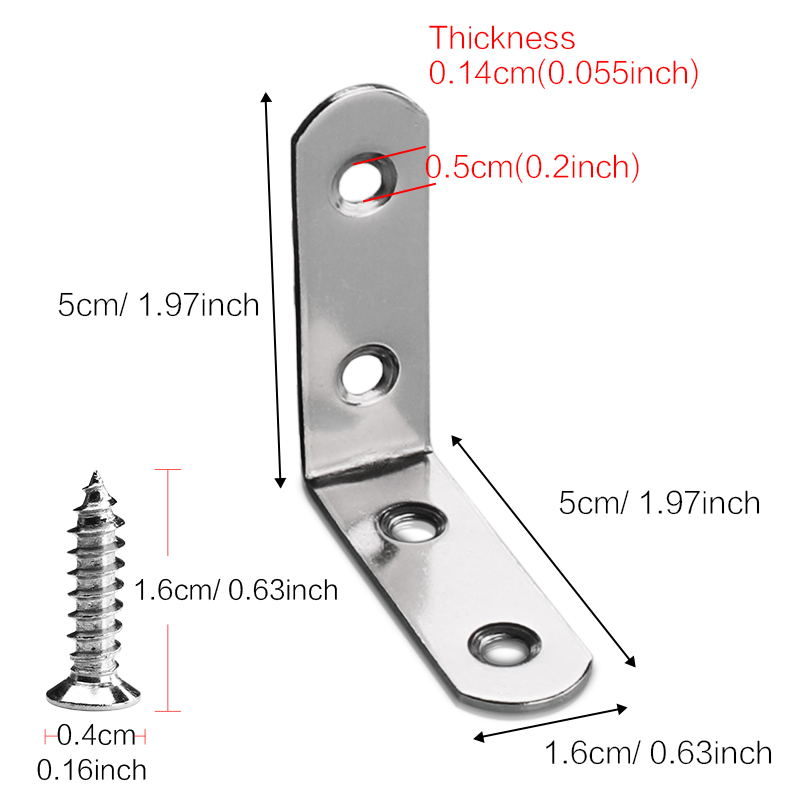 3-20 Pcs L Bracket Stainless S - Woodworking X Brace 评论和价格