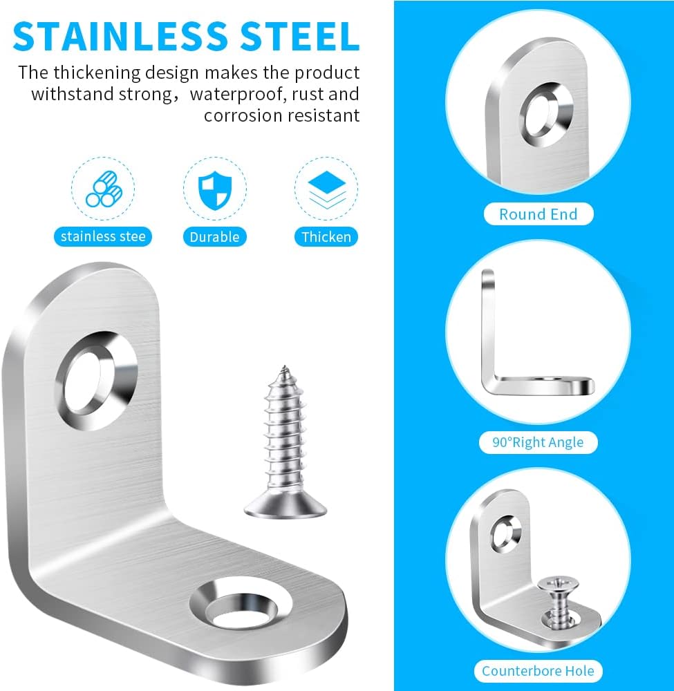 Stainless Steel L Bracket Corn - Woodworking Joints 评论和价格