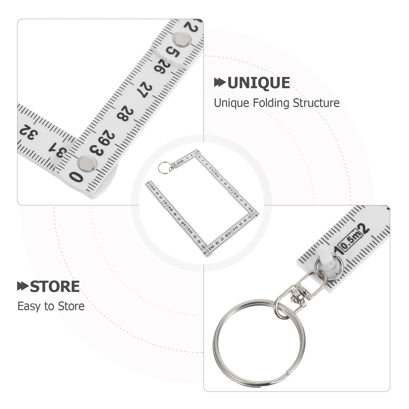 2Pcs Folding Ruler Metric 0.5m - Woodworking Carpenter 评论和价格