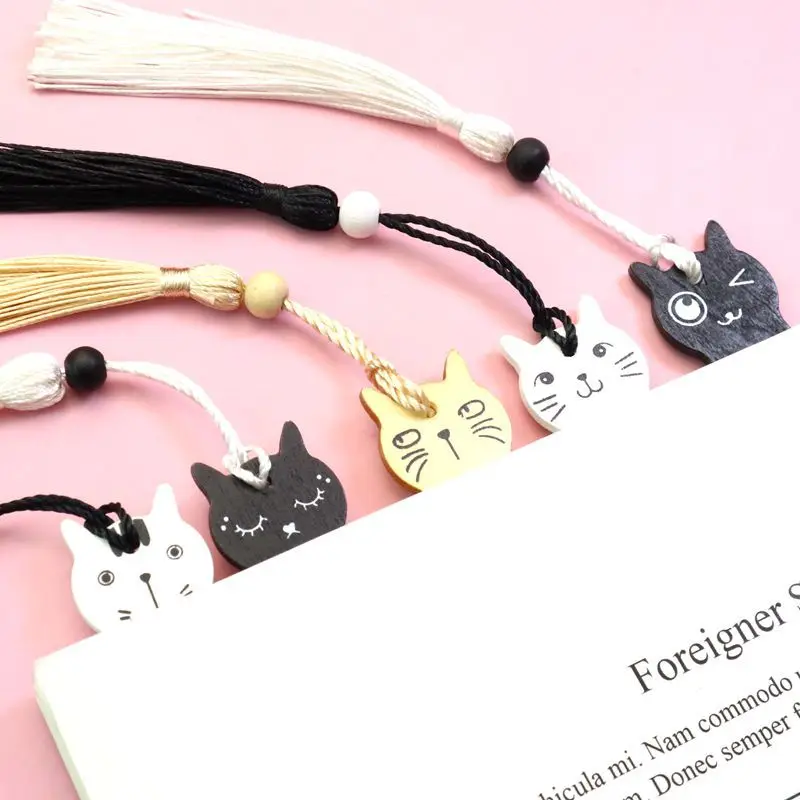 Cartoon Cat Wooden Bookmarks w - Woodworking For Kids 评论和价格