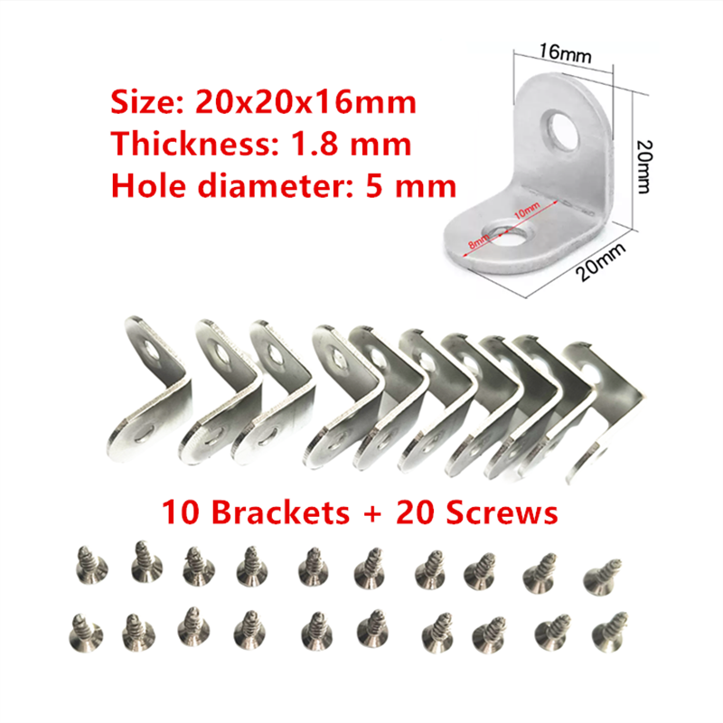 10 x Steel L Bracket Corner Br - Woodworking X Brace 评论和价格
