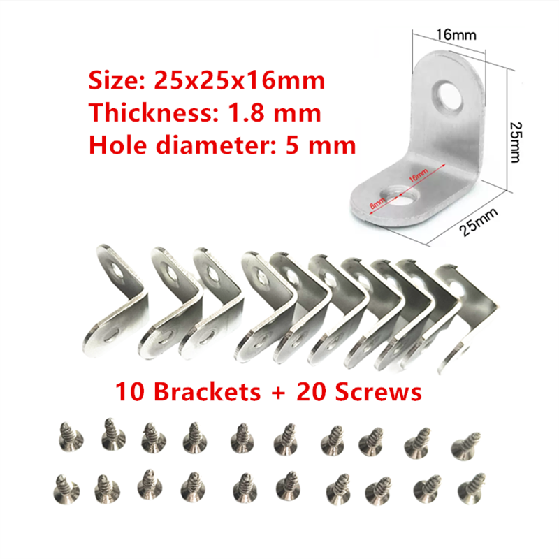 10 x Steel L Bracket Corner Br - Woodworking X Brace 评论和价格