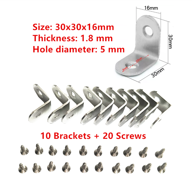 10 x Steel L Bracket Corner Br - Woodworking X Brace 评论和价格