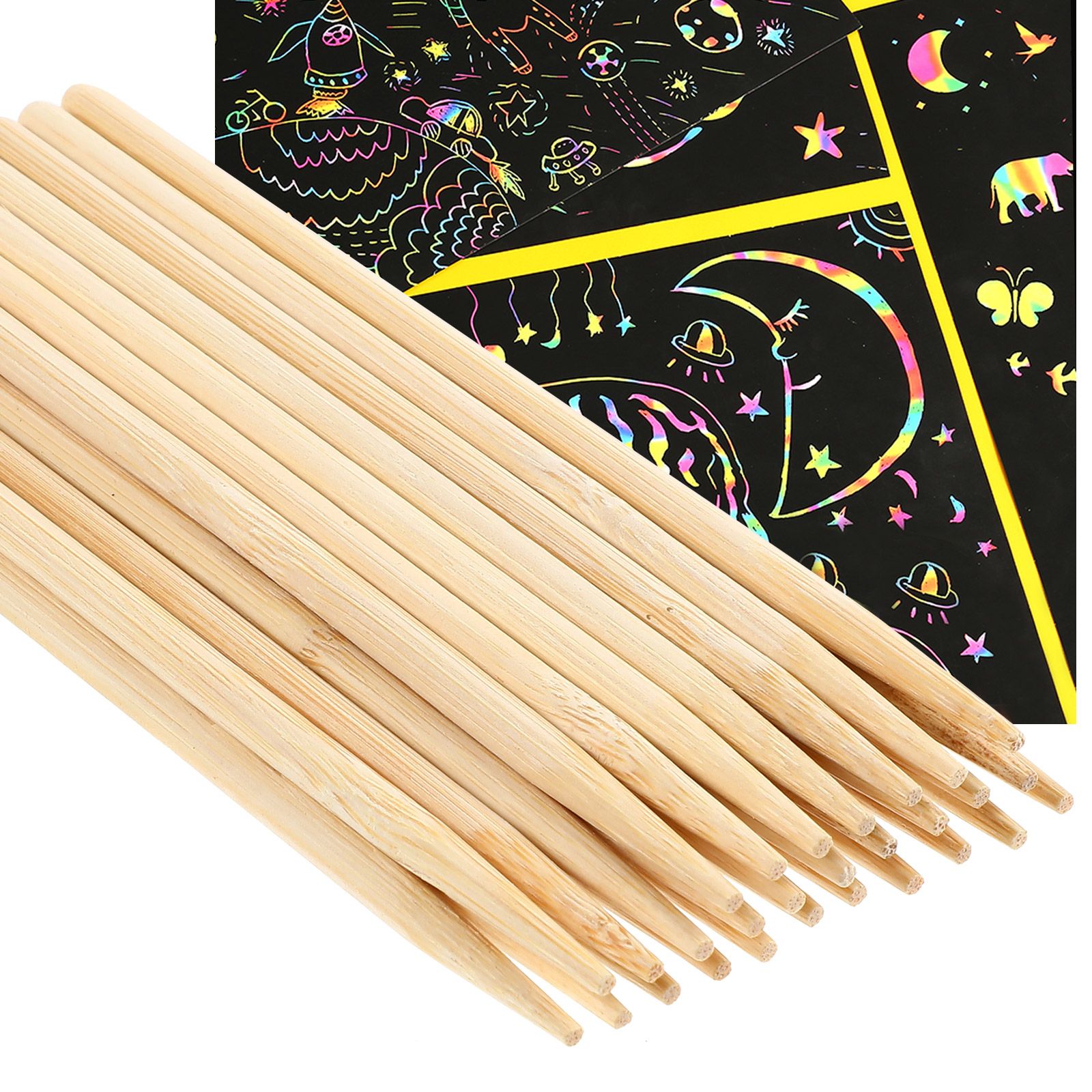 30pcs Scratch Bamboo Pens Wax  - Woodworking For Kids 评论和价格