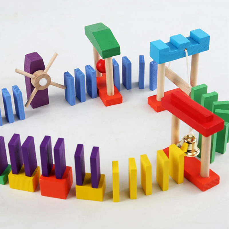 Montessori Wooden Rainbow Domi - Woodworking Domino 评论和价格