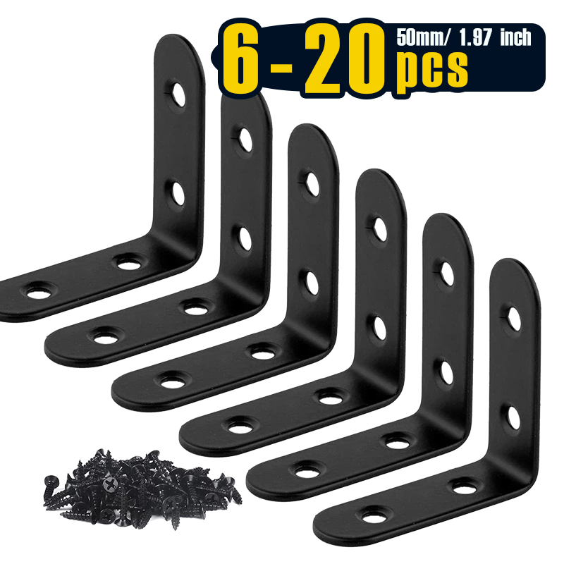 6-20Pcs L Bracket Right Angle  - Woodworking X Brace 评论和价格