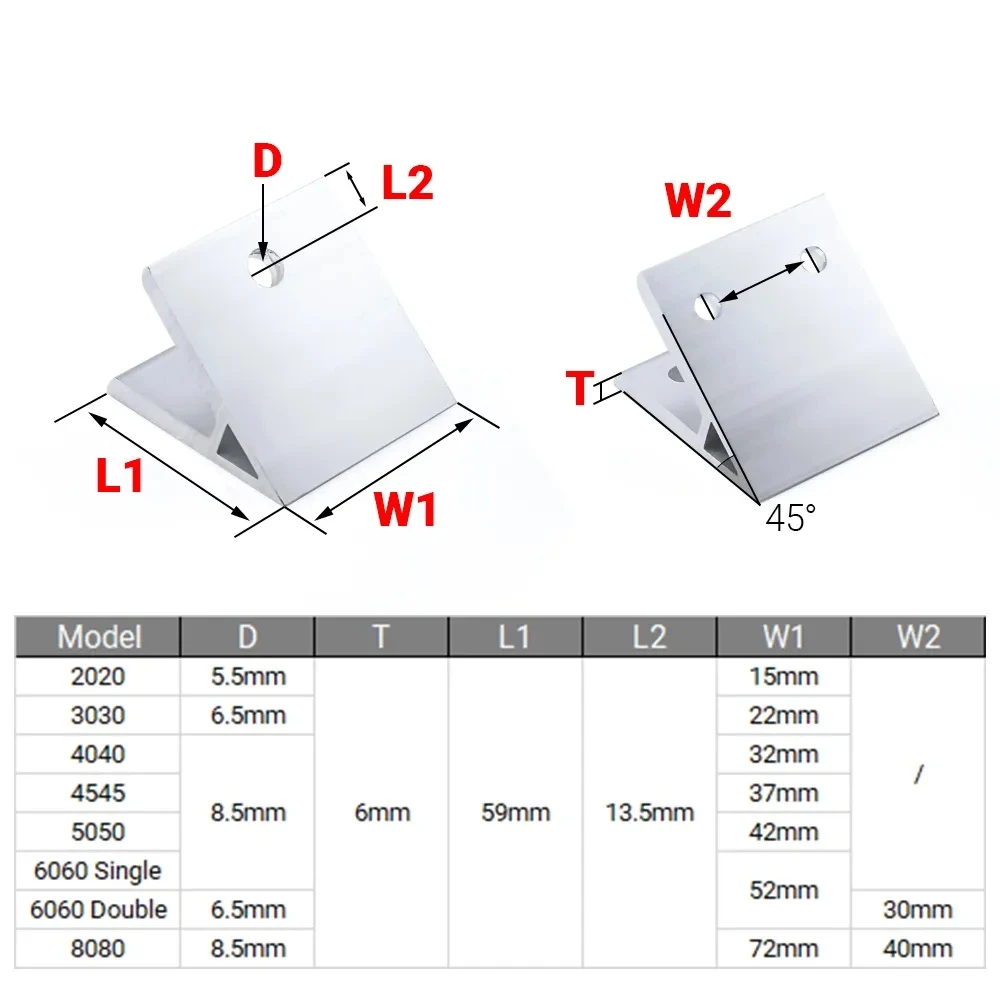 4Pcs 45 Degree Angle Corner Br - Woodworking Joints 评论和价格