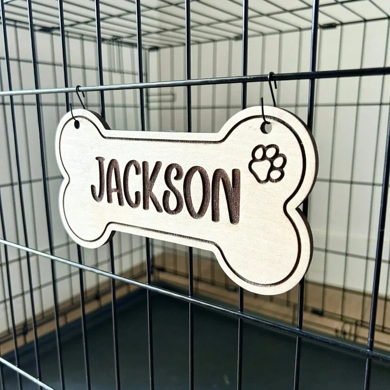 5PCS Custom Wooden Dog Tag - P - Woodworking Jobs 评论和价格