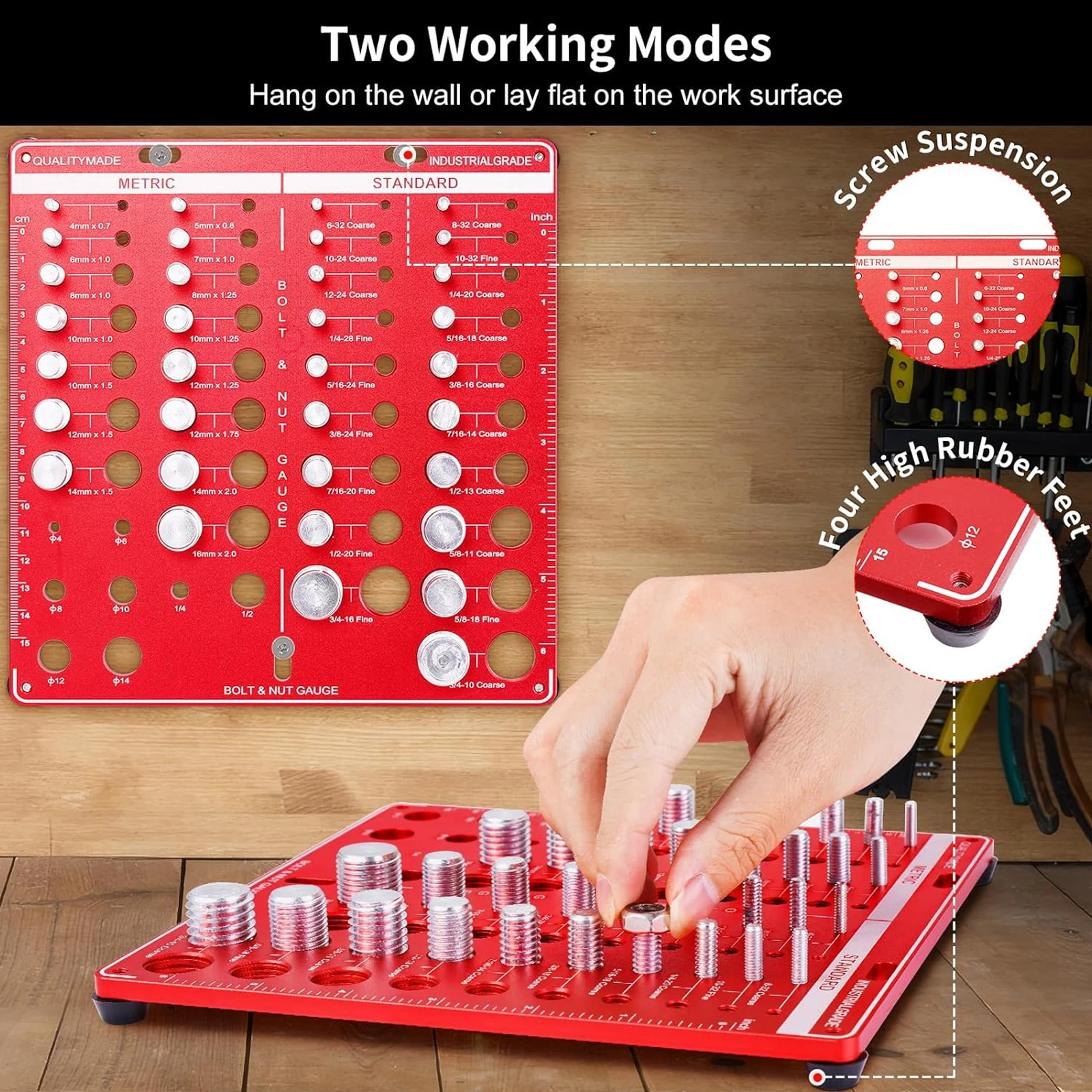 Nut and Bolt Thread Gauge Set  - Woodworking Tool Stores 评论和价格