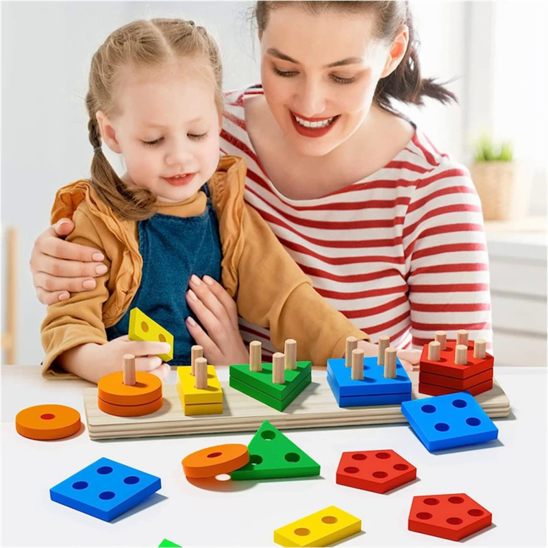 Montessori Wooden Toys Color S - Woodworking For Kids 评论和价格