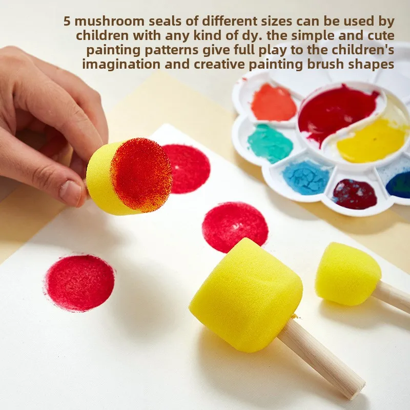 10 Pcs Set Wooden Handle Mushr - Woodworking For Kids 评论和价格