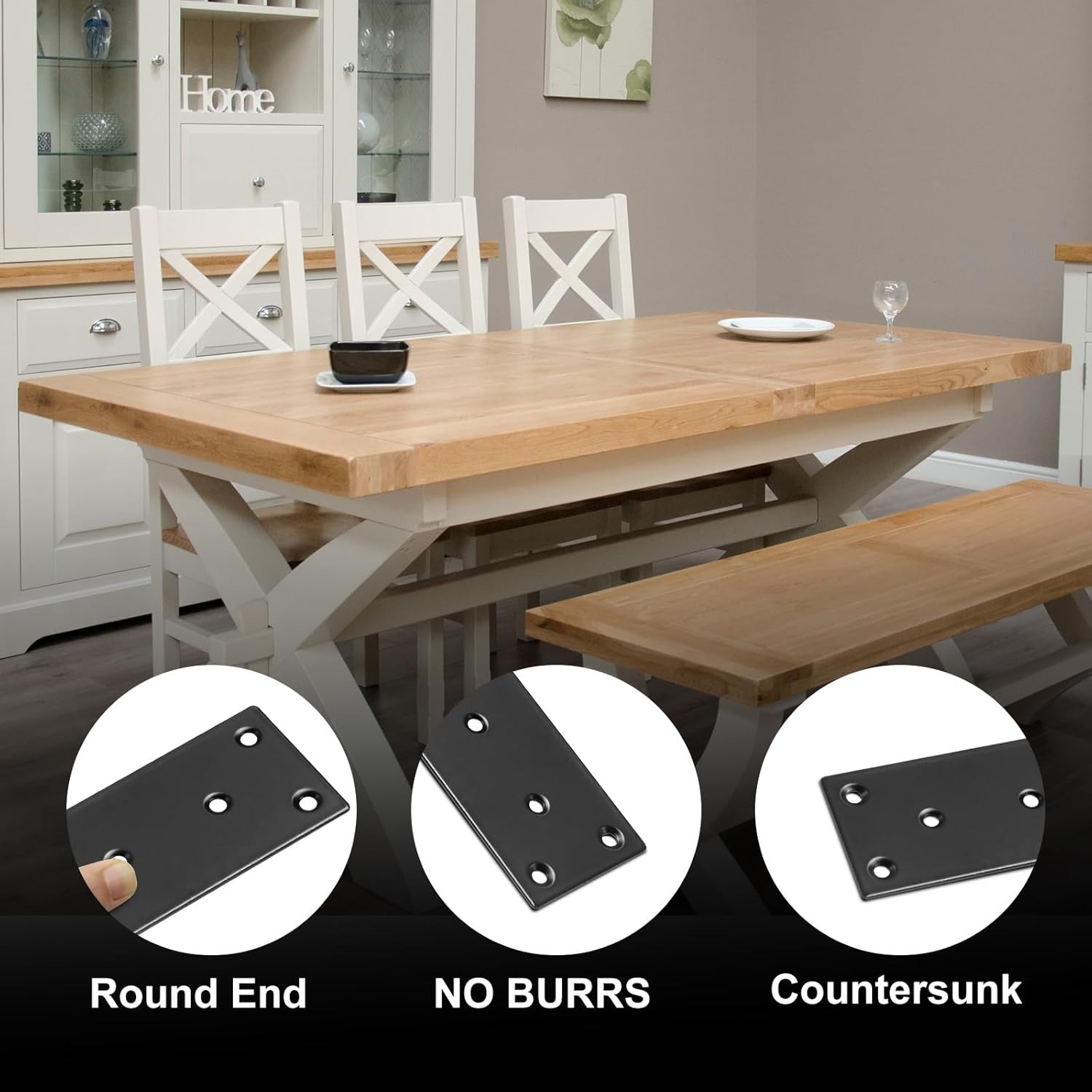 Flat Straight Brace Bracket, B - Woodworking X Brace 评论和价格