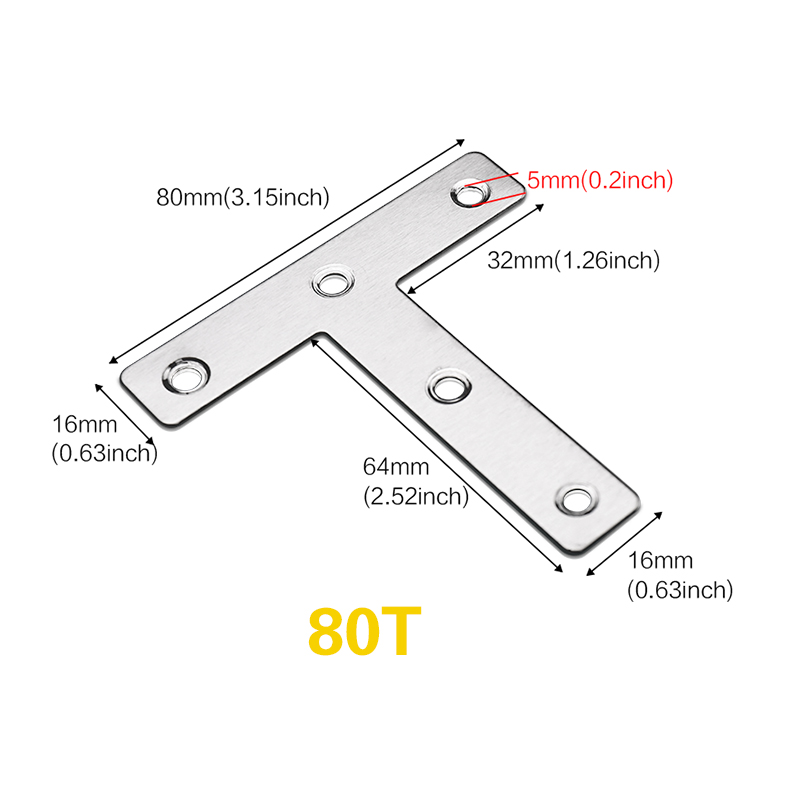 3-20pcs, T Shaped Mending Plat - Woodworking X Brace 评论和价格